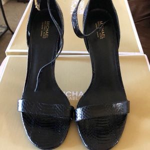 Michael Kors Harper Snakeskin Sandal High Heel